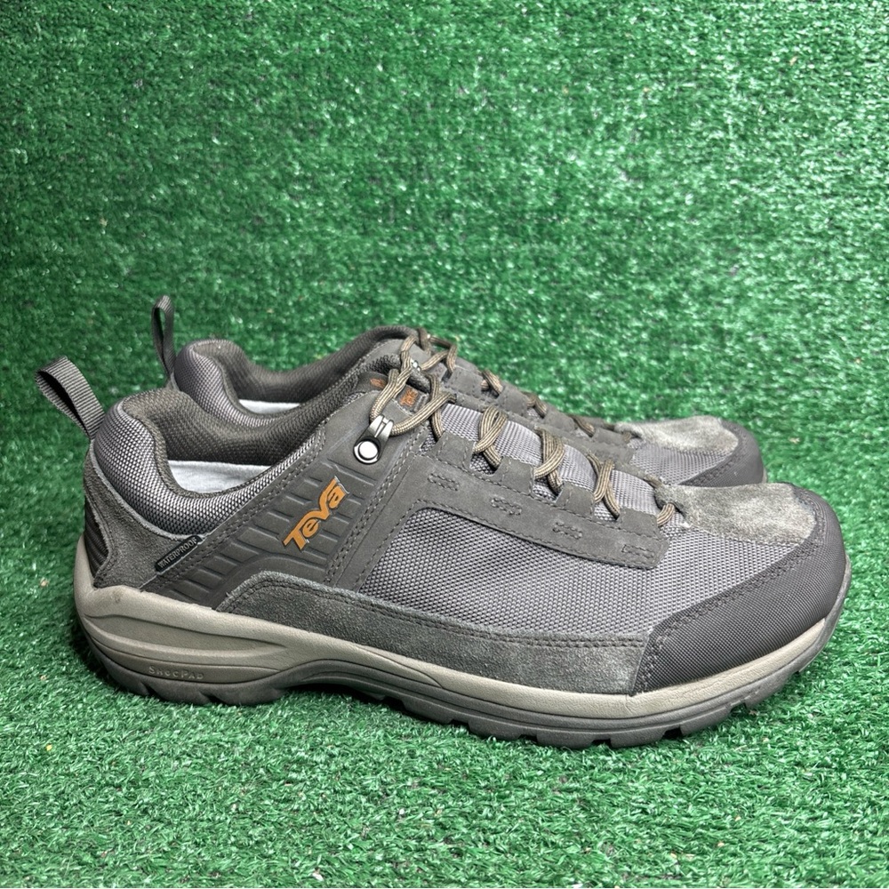 Teva Gannet Mens Brown Leather Hiking Shoes Waterproof Leather Size 10.5